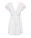 Пеньюар білий з рожевим мереживом Obsessive Girlly, S/M 411172 фото 5