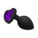 Анальна пробка Black Silicone Heart Purple 28241257 фото 2