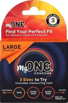 Набір великих латексних презервативів My ONE Large Sampler різного розміру ONE115095 фото