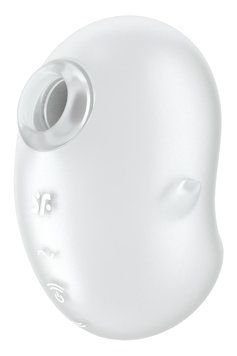 Вакуумний вібратор стимулятор Satisfyer Cutie Ghost білий, 9.1 см SAT360627 фото