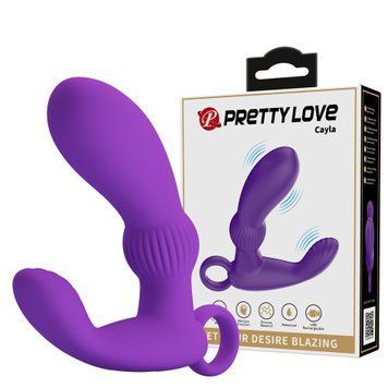 Масажер простати Pretty Love Cayla з вібрацією, фіолетовий, 11.2 х 3.1 см BI-040170 фото