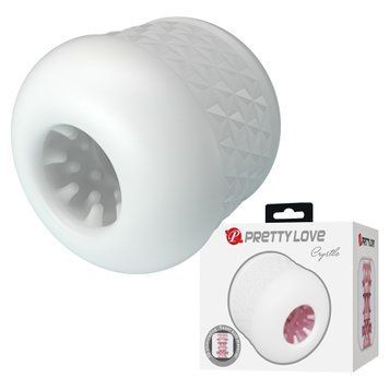 Міні-мастурбатор нереалістичний Pretty Love Crystle, білий BM-009252N-1 фото