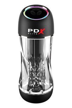 Мастурбатор Pipedream PDX Elit Viewtube Pro Clear з вібрацією та вакуумом, 23 см PD61451 фото