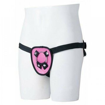 Трусики HARNESS з кільцями STRAP ON HARNESS PINK T111667 фото