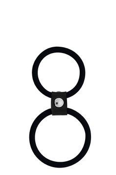 Ерекційне кільце MENZSTUFF DUAL RINGS, BLACK DT20025 фото