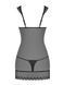 Пеньюар Obsessive 857-CHE-1 chemise S\M Чорний 410395 фото 6