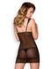 Пеньюар Obsessive 857-CHE-1 chemise S\M Чорний 410395 фото 2
