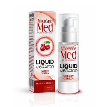 Рідкий вібратор Amoreane Med Liquid Vibrator Cherry з ароматом вишні, 30 мл AM60107 фото