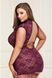 Мереживна міні-сукня з високою шиєю LACE keyhole PURPLE, L-XL BAC3183PURQ фото 3