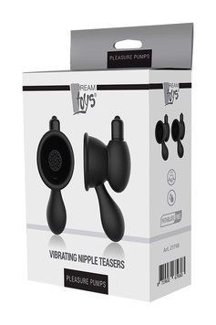 Вібростимулятори на соски Dream toys PLEASURE PUMPS чорні DT21748 фото