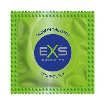 Презервативи, що світяться в темряві EXS Glowing веганські (ціна за 5 шт.) EXS102528 фото