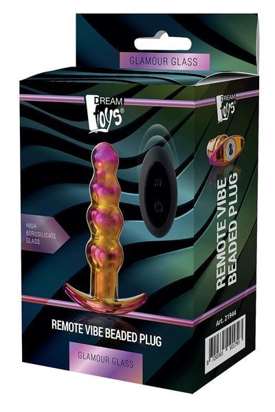 Анальна пробка із вібрацією скляна Dream Toys GLAMOUR GLASS DT21944 фото