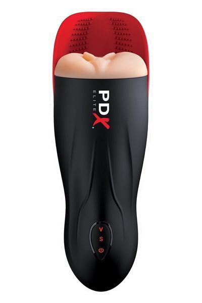 Вибромастурбатор вагина в колбе Pipedream PDX Elite Fuck-O-Matic черный, 27 см P61446 фото
