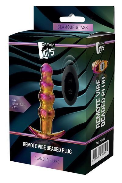 Анальна пробка із вібрацією скляна Dream Toys GLAMOUR GLASS DT21944 фото