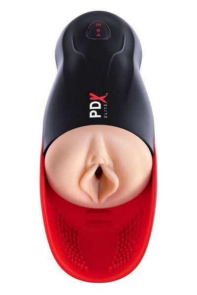 Вибромастурбатор вагина в колбе Pipedream PDX Elite Fuck-O-Matic черный, 27 см P61446 фото