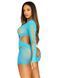 Мереживна сукня з довгим рукавом та вирізами Leg Avenue Tur Blue O\S 86142/Blue фото 2