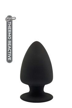 Термоактивна анальна пробка PREMIUM SILICONE PLUG S BLACK DT21601 фото