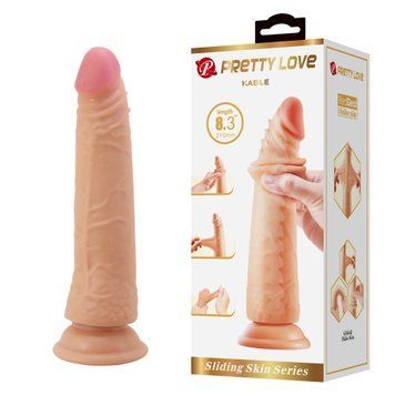 Фалоімітатор реалістичний, гнучкий Pretty Love Kable з рухомою шкірою, тілесний, 21 х 3.7 см BW-007006NRG фото