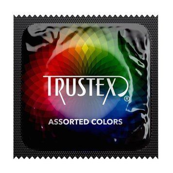 Презервативи Trustex Assorted Colors різних кольорів, з мастилом TR99910 фото