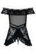 Сорочка Flores chemise Obsessive SM чорна 410265 фото 3