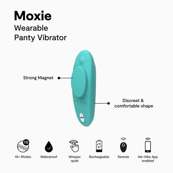 Вібратор в трусики WE-VIBE Moxie+ Aqua W44131 фото