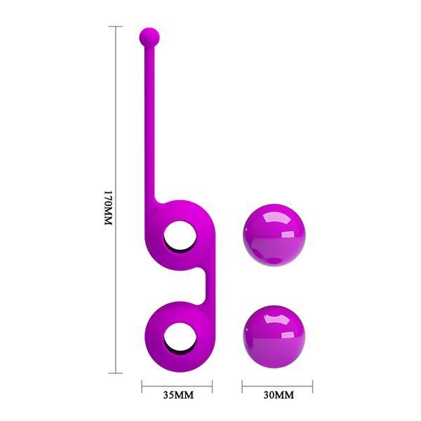 Вагінальні кульки Pretty Love Kegel фіолетові BI-014493-2 фото