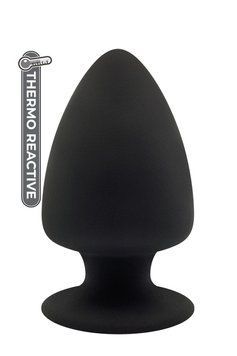 Термоактивна анальна пробка PREMIUM SILICONE PLUG L BLACK DT21603 фото