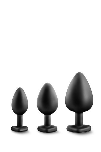 Набір анальних пробок LUXE BLING PLUGS TRAINING KIT BLACK T330852 фото
