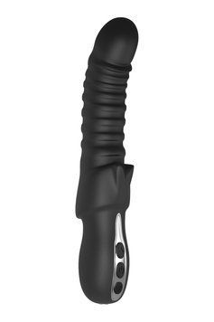 Подвійний вібратор рельєфний Dream Toys Midnight Magic Typhon чорний, 23 х 4 см DT21951 фото