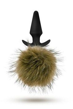 Анальна пробка з помпоном POM PLUGS BROWN T330673 фото