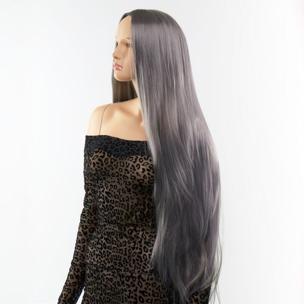 Перука довга Fetish Hair сіра, 100 см 98548/К002-19 фото