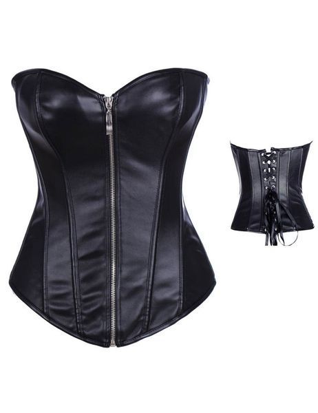 Корсет с застежкой молнией Star Night Sexy Leather и шнуровкой, черный, XS (без коробки) A2803/XS фото