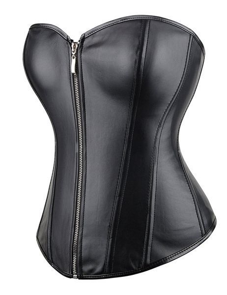 Корсет с застежкой молнией Star Night Sexy Leather и шнуровкой, черный, XS (без коробки) A2803/XS фото