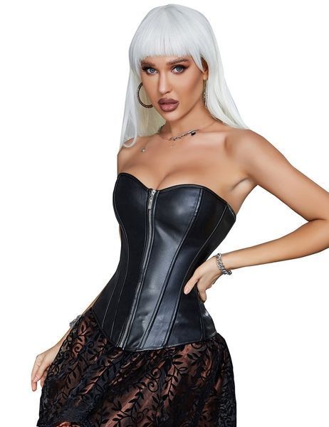 Корсет с застежкой молнией Star Night Sexy Leather и шнуровкой, черный, XS (без коробки) A2803/XS фото
