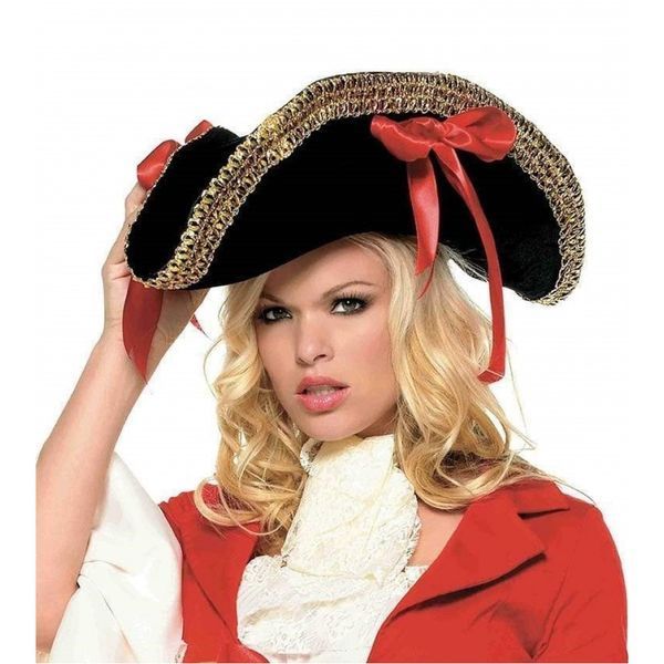 Піратський капелюх Pirate Hat with Gold Trim від Leg Avenue, чорний 2099 фото