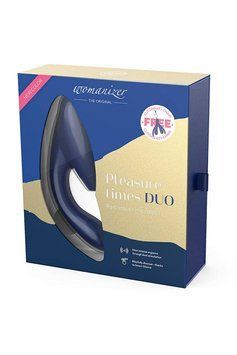 Інноваційний безконтактний стимулятор Womanizer Duo Blueberry W44056 фото