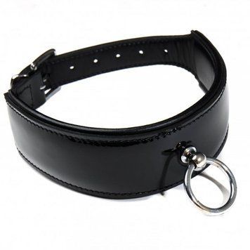 Нашийник Leather lackered, Black F61245 фото