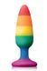 Райдужна анальна пробка COLOURFUL LOVE RAINBOW ANAL PLUG MEDIUM DT21743 фото 1