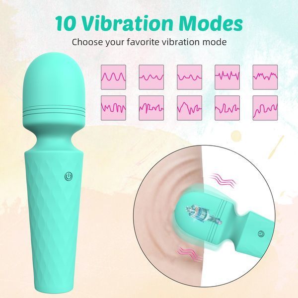 Мини-вибратор микрофон Every Night Toys Sharon бирюзовый, 10 режимов вибрации 42011 /YAI 066 фото