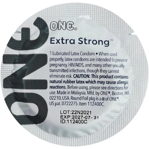 Презерватив латексний із потовщеними стінками One Extra Strong з різним дизайном, 1 шт. ON963391 фото