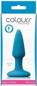 Анальна пробка COLOURS PLEASURES MINI PLUG BLUE T280727 фото