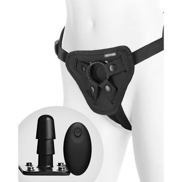 Трусики для страпону з вібруючим адаптером Vac-U-Loc Supreme Harness w Vibr. Plug DJ15607 фото