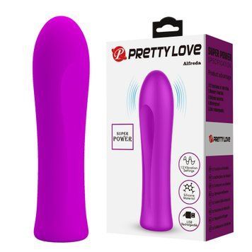 Міні-вібратор PRETTY LOVE Alfreda 12 режимів, рожевий, 10.2 х 2.6 см BW-500018 фото