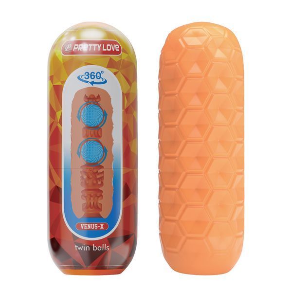 Мастурбатор Pretty Love Venus-X Orange з кульками для стимуляції, 18 х 6.5 см BM-009230NQ фото