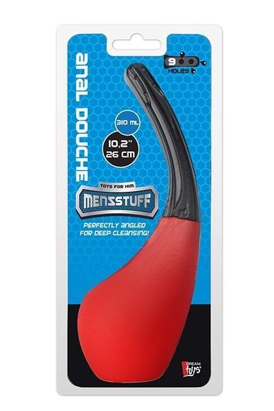 Анальний душ із 9 отворами Dream Toys Menzstuff, об'єм 310 мл, червоний DT21176 фото