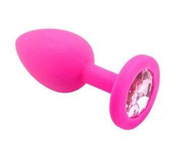 Анальная пробка Pink Silicone Light Pink, S 820153 фото