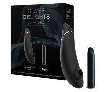 Набір секс іграшок Womanizer&We-Vibe Silver Delights Collection чорний із сріблястими вставками W44065 фото