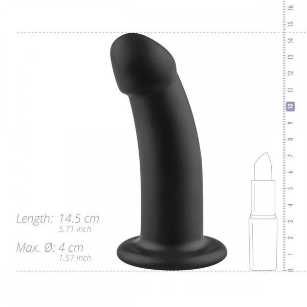 Насадка для страпону нереалістична No-Parts Charlie чорна, 14.5 см 4283 / NP-10-BLK фото