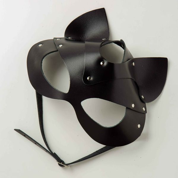 Маска Кішка Leather, Black F61262 фото